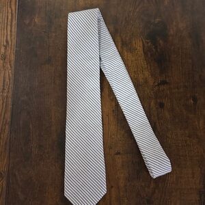 J. Crew Diagonal Striped Tie in Navy and White